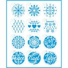 Stencil LT - Kit Mini Chaveiro - Floco de Neve