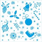 Stencil Natal Litoarte 14 X 14 cm - STAN-015 Enfeites Natalinos