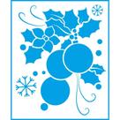 Stencil Natal Litoarte 17 X 21 cm - STMN - 010 Enfeite