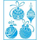Stencil Natal Litoarte 17 X 21 cm - STMN - 041 Bolas de Natal