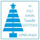 Stencil Natal Litoarte 20 X 20 cm - STXXN - 010 Pinheiro com Palavras- Sobreposição Stencil Natal Litoarte 20 X 20 cm - STXXN - 010 Pinheiro com Palavras- Sobreposição