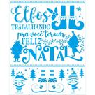 Stencil Natal Litoarte 25 X 20 cm - STRN - 033 Elfos Stencil Natal Litoarte 25 X 20 cm - STRN - 033 Elfos