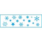 Stencil Natal Litoarte 28 X 8 cm - STN - 034 Flocos de Neve