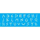 Stencil Opa 10 x 30 cm - Alfabeto Infantil - 300