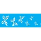 Stencil Opa 10 x 30 cm - Borboleta Vitral - 2419