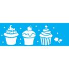 Stencil Opa 10 x 30 cm - Cupcakes - 1866