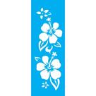 Stencil Opa 10 x 30 cm - Flores Hibisco I - 496