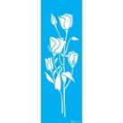 Stencil Opa 10 x 30 cm -Flores Lisianthus - 3507
