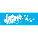 Stencil Opa 10 x 30 cm - Flores Orquidea Phalaenopsis - 3461