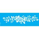 Stencil Opa 10 x 30 cm - Flores Rosas III - 3463