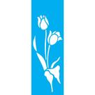 Stencil Opa 10 x 30 cm - Flores Tulipas II - 1720