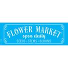 Stencil Opa 10 x 30 cm - Frase Flower Market - 3298