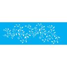 Stencil Opa 10 x 30 cm - Galhos com Folhas - 1353