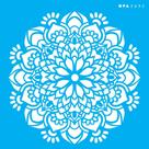 Stencil Opa 14 x 14 cm - Mandala Flor Bauer - 2692
