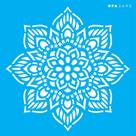 Stencil Opa 14 x 14 cm - Mandala Flor Oito Pontas - 2693