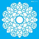 Stencil Opa 14 x 14 cm - Mandala Folhas - 2697
