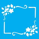 Stencil Opa 14 X 14 cm - Moldura Flor - 995 Stencil Opa 14 X 14 cm - Moldura Flor - 995