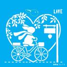 Stencil Opa 14 x 14cm - Coelho na Bicicleta - 3479