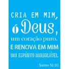 Stencil Opa 15 X 20 cm - Religião Salmo 51:10 - 2049 Stencil Opa 15 X 20 cm - Religião Salmo 51:10 - 2049