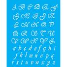 Stencil Opa 20 x 25 cm - Alfabeto Manuscrito - 1087