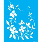 Stencil Opa 20 x 25 cm - Cantoneira Flores Clematites - 3386 Stencil Opa 20 x 25 cm - Cantoneira Flores Clematites - 3386