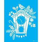 Stencil Opa 20 x 25 cm - Casinha de Passarinho Natalina - 3452 Stencil Opa 20 x 25 cm - Casinha de Passarinho Natalina - 3452