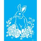 Stencil Opa 20 x 25 cm - Coelho e Flores - 3486 Stencil Opa 20 x 25 cm - Coelho e Flores - 3486