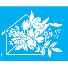 Stencil Opa 20 x 25 cm - Envelope e Flores - 3437 Stencil Opa 20 x 25 cm - Envelope e Flores - 3437
