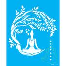 Stencil Opa 20 x 25 cm - Equilíbrio Meditação - 3498