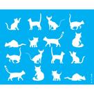 Stencil Opa 20 x 25 cm - Estamparia Gatos I - 2870