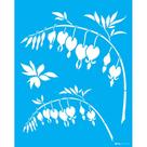 Stencil Opa 20 x 25 cm - Flor Coração Sangrento - 3519