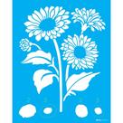 Stencil Opa 20 X 25 cm - Flor Gérbera - 3267
