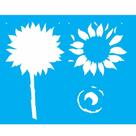 Stencil Opa 20 x 25 cm - Flor Girassol II - 2062 Stencil Opa 20 x 25 cm - Flor Girassol II - 2062