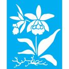 Stencil Opa 20 x 25 cm - Flor Orquídea - 1452 Stencil Opa 20 x 25 cm - Flor Orquídea - 1452