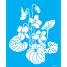 Stencil Opa 20 x 25 cm - Flor Violeta - 3391 Stencil Opa 20 x 25 cm - Flor Violeta - 3391