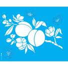Stencil Opa 20 x 25 cm - Frutas Pêssego e Flores - 3522 Stencil Opa 20 x 25 cm - Frutas Pêssego e Flores - 3522