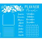 Stencil Opa 20 x 25 cm - Planner Anual Flores - 3398 Stencil Opa 20 x 25 cm - Planner Anual Flores - 3398
