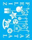 Stencil opa 20x25 - 3294 - feliz natal varal Stencil opa 20x25 - 3294 - feliz natal varal