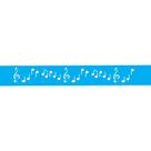 Stencil Opa 4 x 30 cm - Notas Musicais - 230