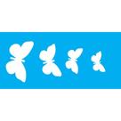 Stencil Opa 7 x 15 cm - Borboleta - 1947