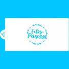 Stencil para Bolo Blue Star Feliz Páscoa Ramos 34,5 x 16,5 cm