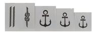 Stencil para Decoração Âncora Corda 5 pçs - GMEZN955
