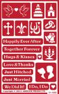Stencil para Gravação em Vidro Armour Products 21-1650 Over N Over, 12,7 cm por 20,3 cm, Felizes Para Sempre