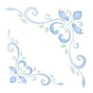 Stencil Para Pintura Simples Sta-092 Cantoneira Ornamento 14x14cm Litoarte
