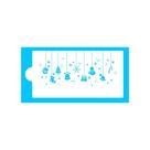 Stencil pendentes de natal 34,5x16,5cm - blue star