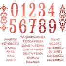 Stencil Pintura Calendário Permanente Stxx-247 20x20cm Litoarte