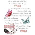 Stencil Pintura Carta com Borboleta Str-259 20x25 Litoarte