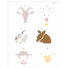 Stencil Pintura Country Brasil Animais Ii 2958 20x25 Opa