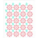 Stencil Pintura Estamparia Flores Margaridas 2970 20x25 Opa