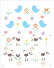 Stencil Pintura Estamparia Pássaros e Flores 2971 20x25 Opa Stencil Pintura Estamparia Pássaros e Flores 2971 20x25 Opa